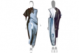 Libramen Forma, Kestner & Vilsbol, Model of a dress made of tapestry